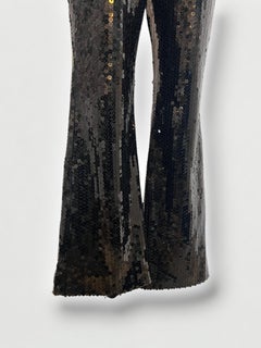 Vintage Dolce & Gabbana c. Spring/Summer 1999 Black Sequin Flared Pants