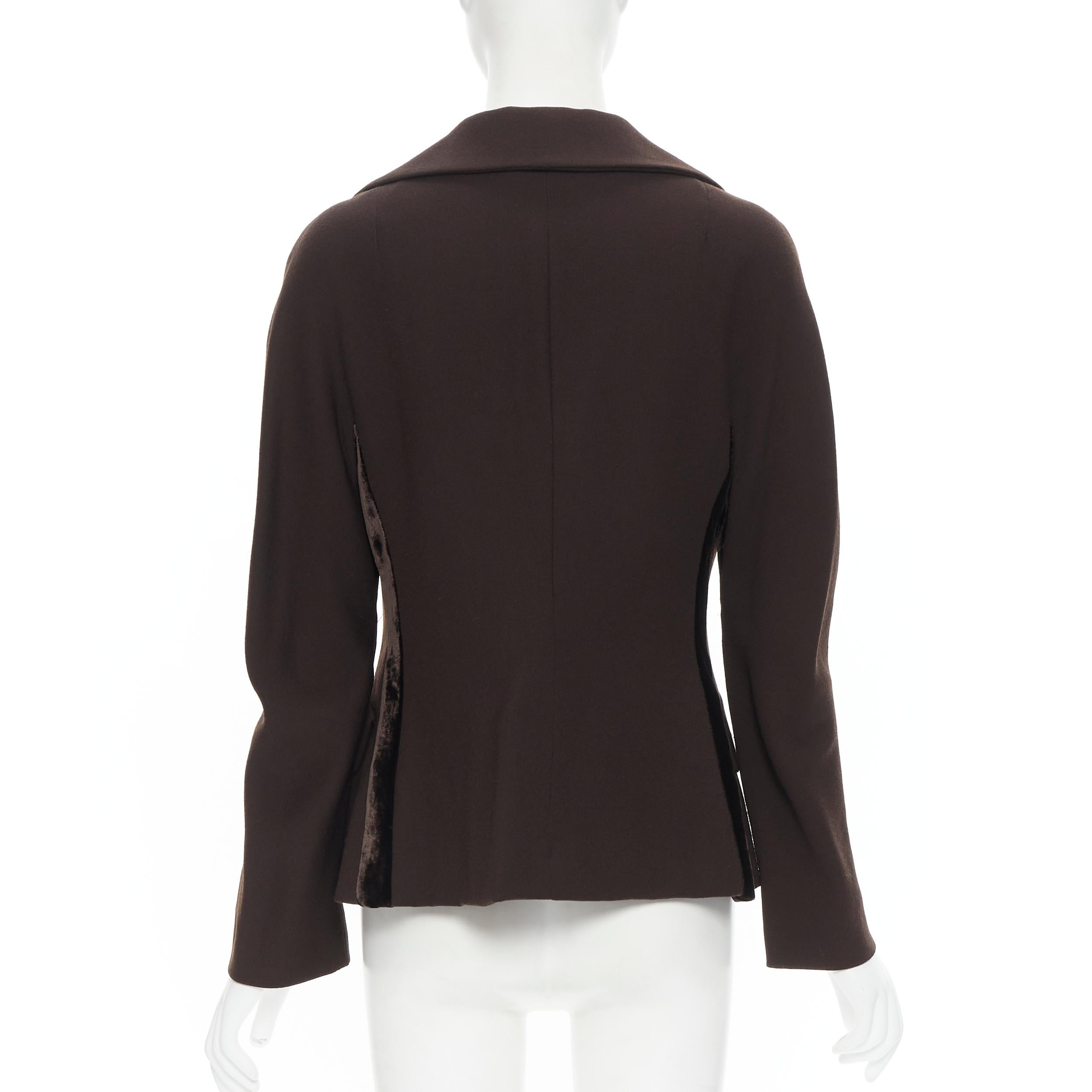 vintage DOLCE GABBANA decorative button velvet crepe jacket skirt set IT42 M In Good Condition In Hong Kong, NT