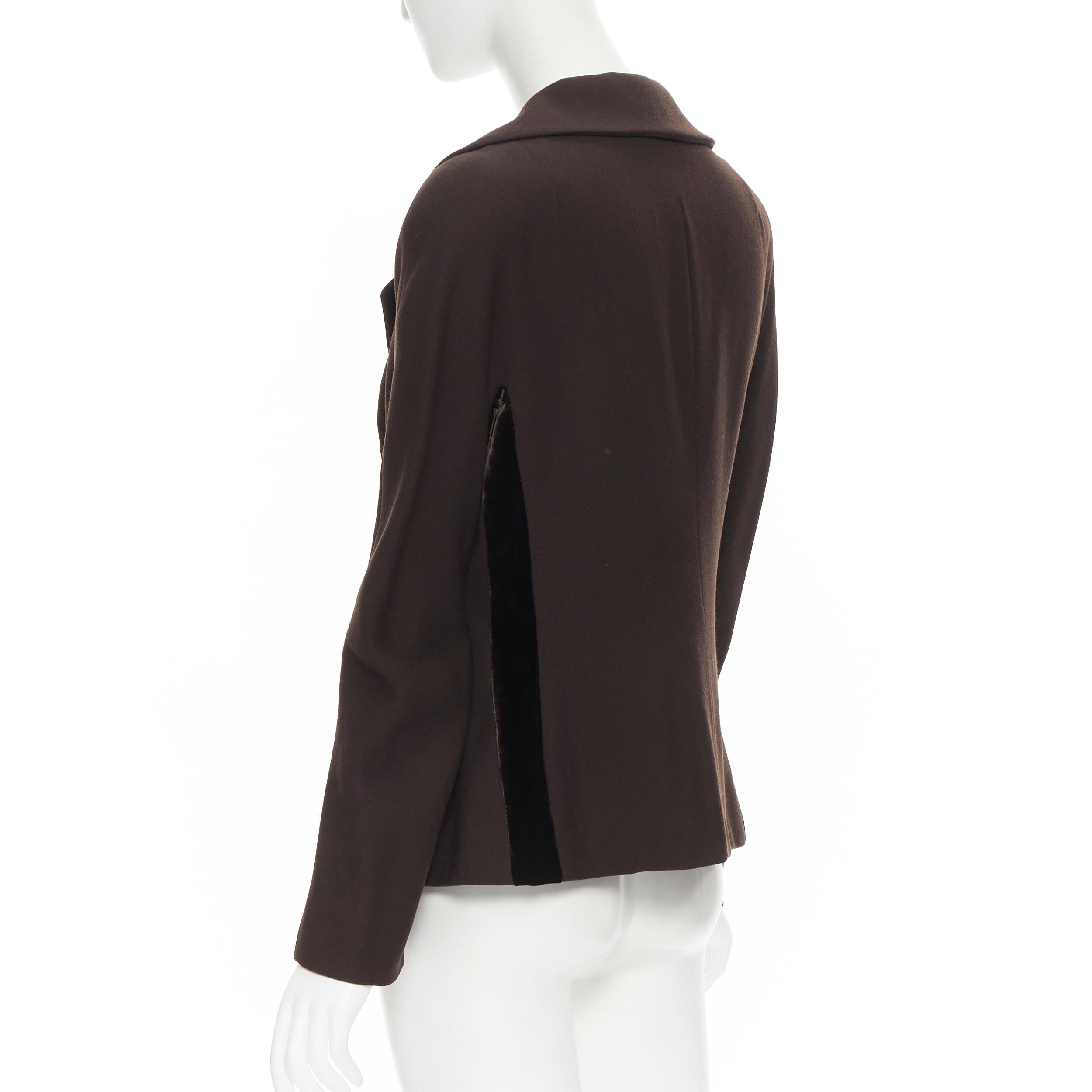 Women's vintage DOLCE GABBANA decorative button velvet crepe jacket skirt set IT42 M