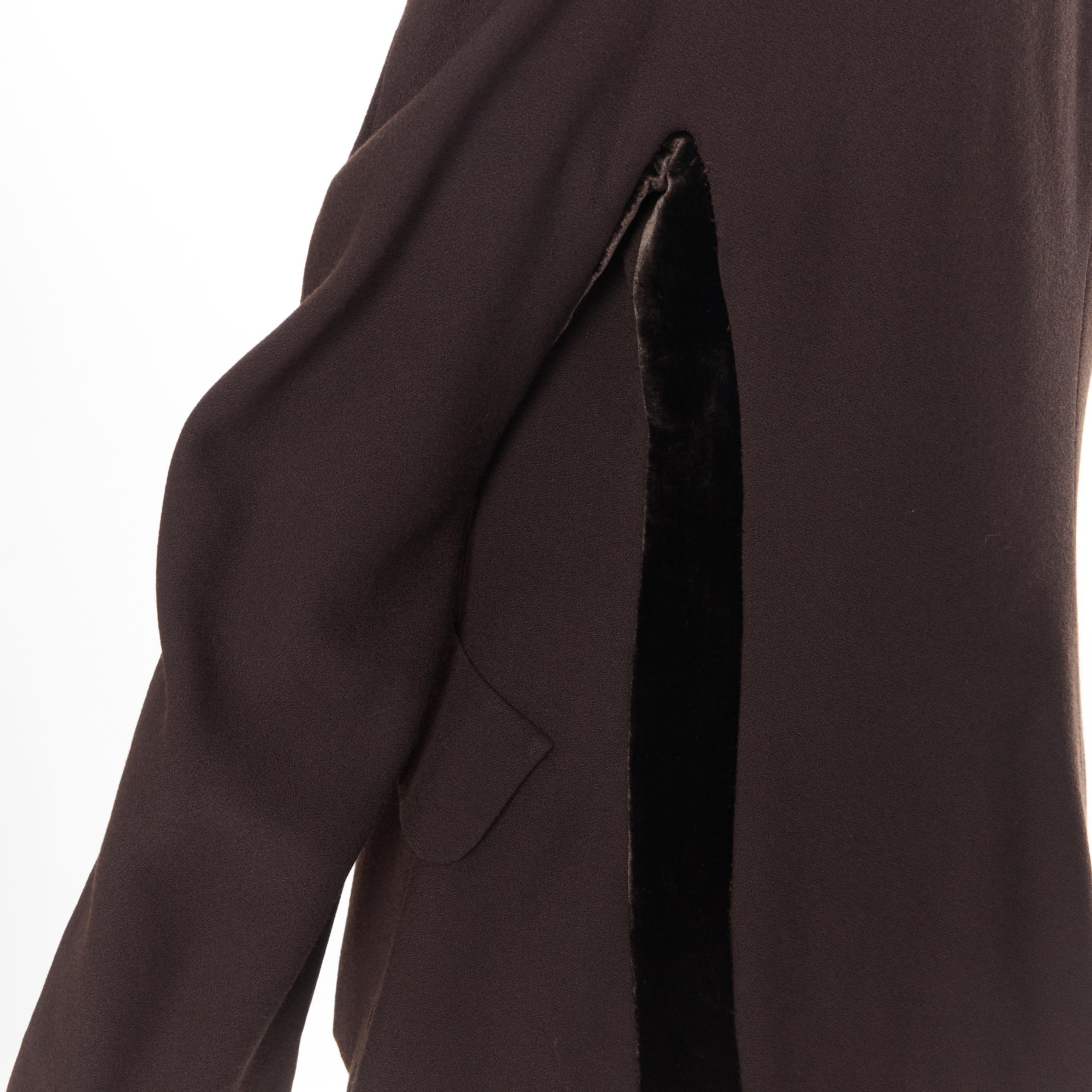 vintage DOLCE GABBANA decorative button velvet crepe jacket skirt set IT42 M 2