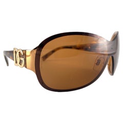 Vintage Dolce & Gabbana DG 2033 Oversized Sunglasses 2000's Y2K