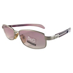 Vintage Dolce & Gabbana DG 2048 Silver & Rose Sunglasses 2000's Y2K