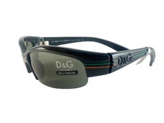 Vintage Dolce & Gabbana DG 2076 Sport Hälfte Frame Sonnenbrille 2000er Jahre Y2K