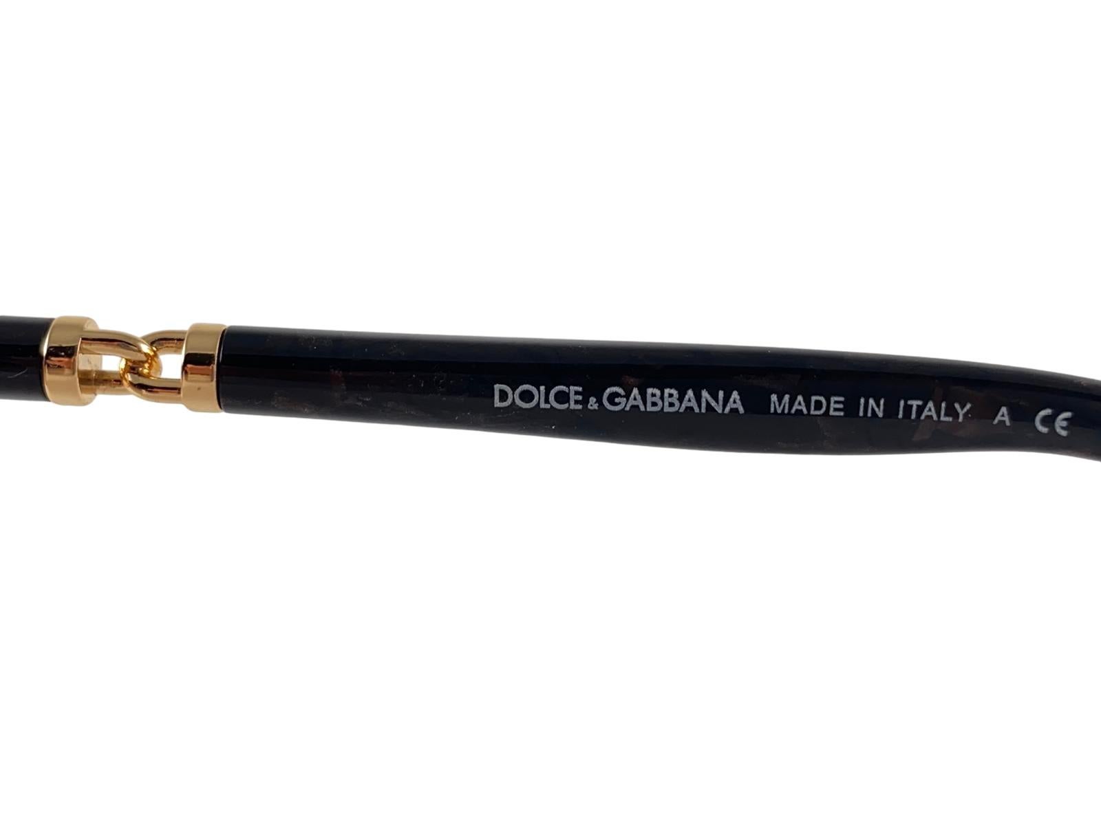Vintage Dolce & Gabbana DG 2115 Aviator Sunglasses 2000's Y2K In New Condition For Sale In Baleares, Baleares