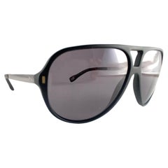 Vintage Dolce & Gabbana DG 3065 Black Aviator Sunglasses 2000's Y2K