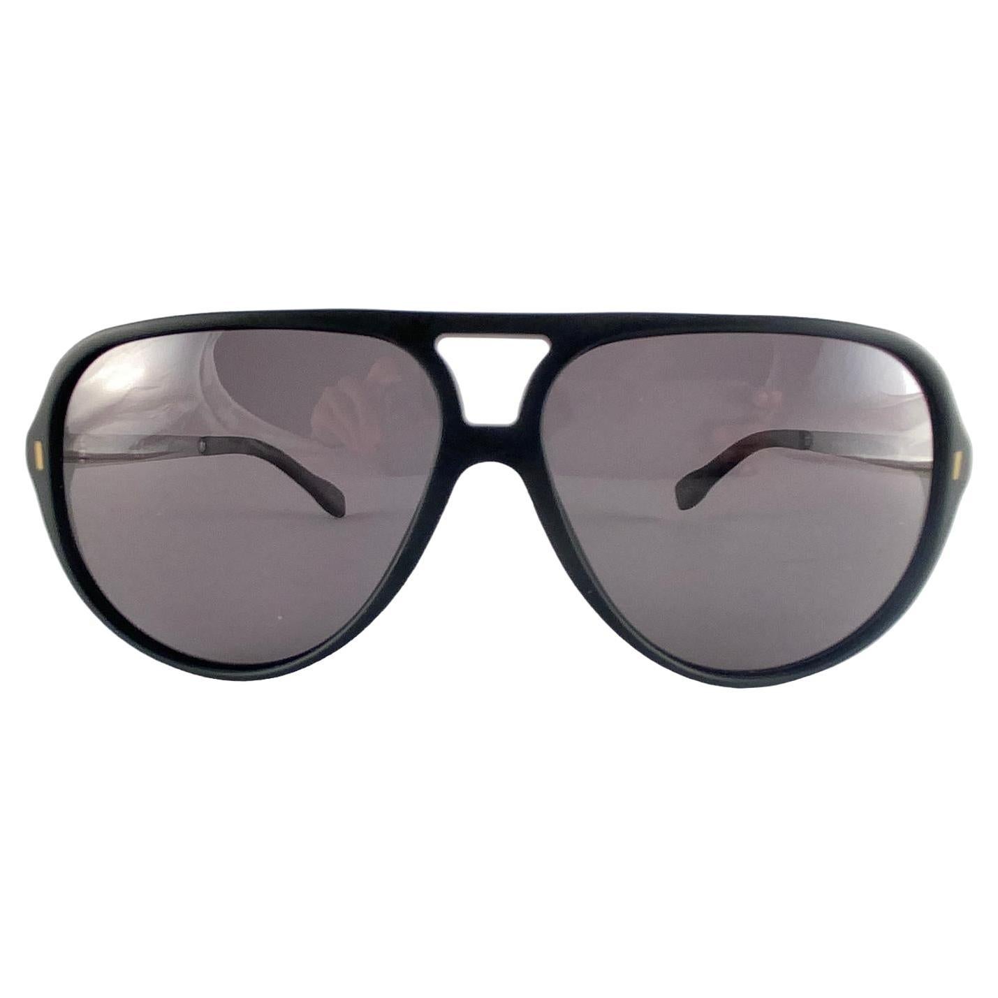 Vintage Dolce & Gabbana DG 3065 Black Aviator Sunglasses 2000's Y2K For Sale
