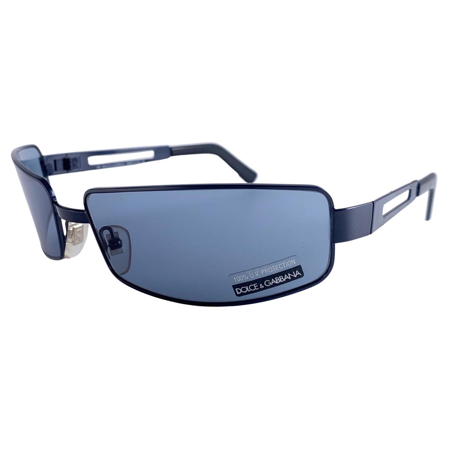 Vintage Dolce & Gabbana DG 3775 Blue Wrap Around  2010 Sunglasses Italy For Sale