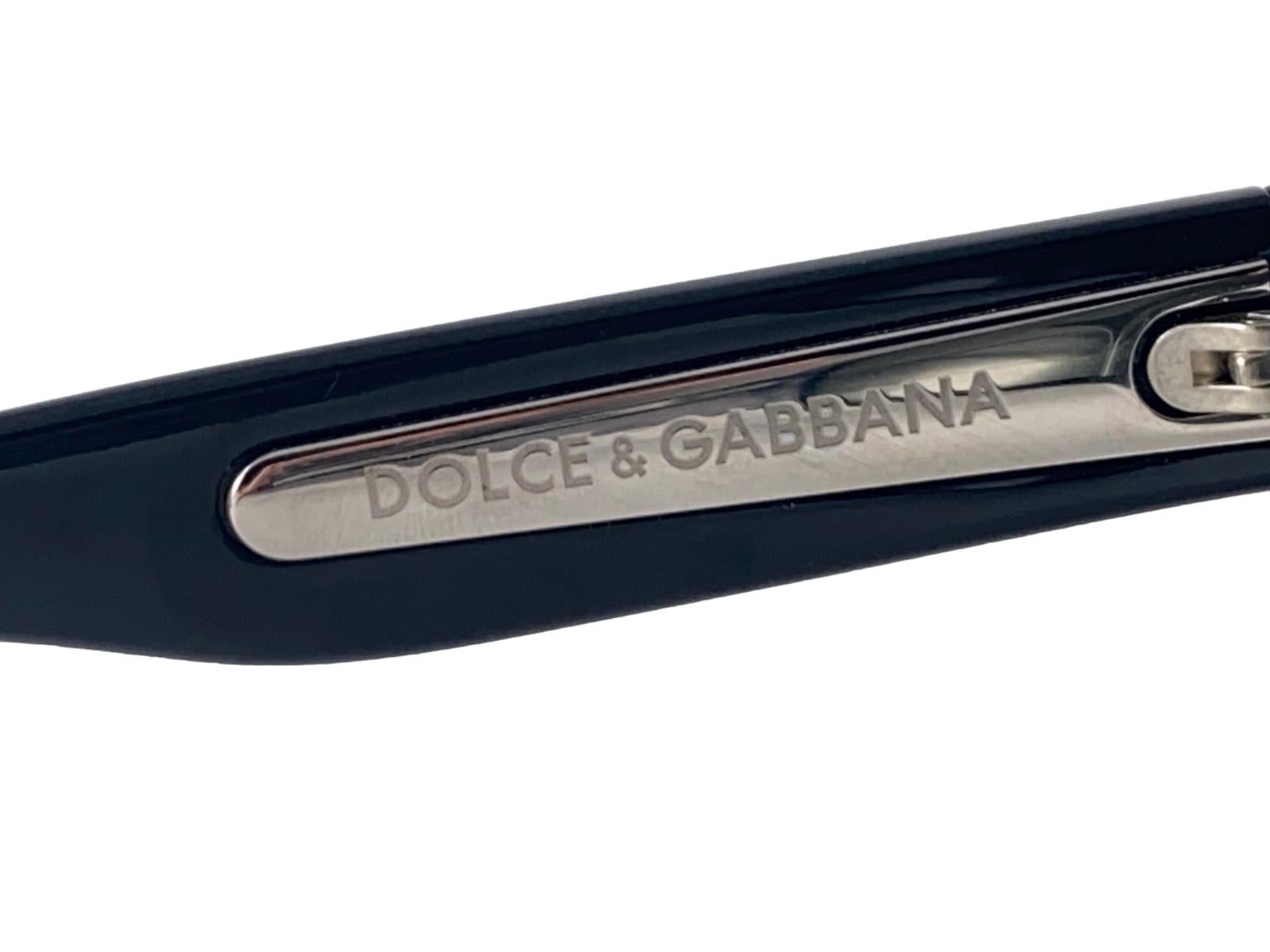 Vintage Dolce & Gabbana DG 6031 Gafas de sol negras de gran tamaño 2000's Y2K Negro en venta