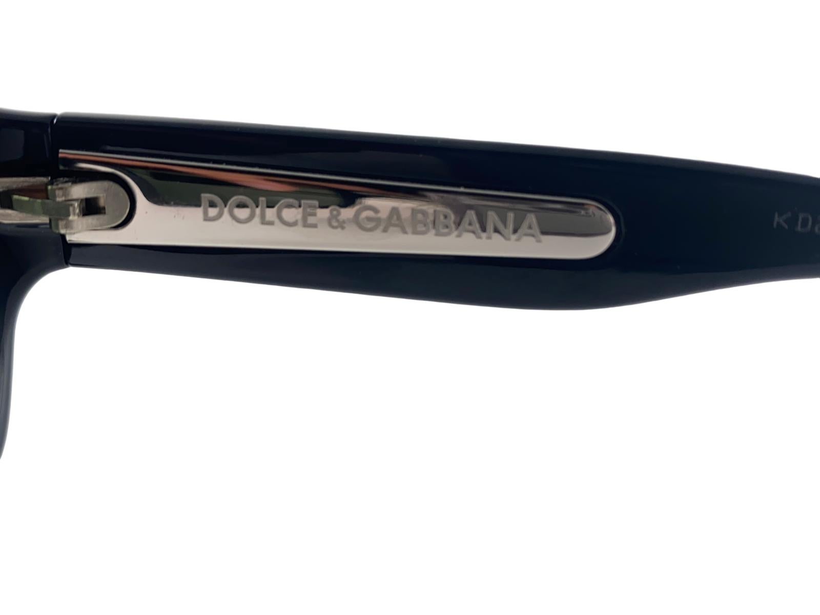 Vintage Dolce & Gabbana DG 6031 Gafas de sol negras de gran tamaño 2000's Y2K en Nuevo estado para la venta en Baleares, Baleares