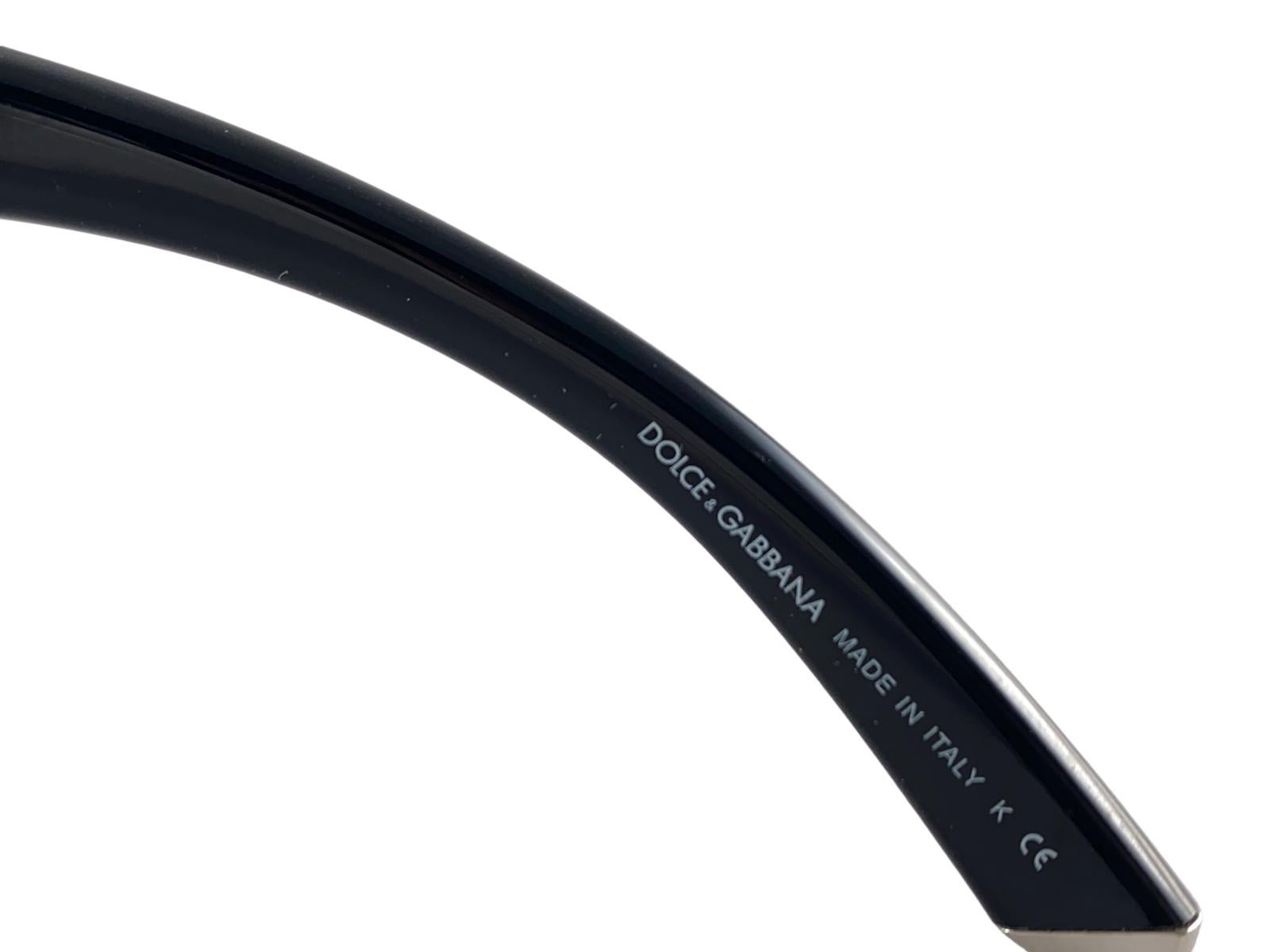 Vintage Dolce & Gabbana DG 6031 Gafas de sol negras de gran tamaño 2000's Y2K en venta 2