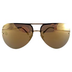 Vintage Dolce & Gabbana DG 6068 Full Mirror Aviator Sunglasses 2000's Y2K