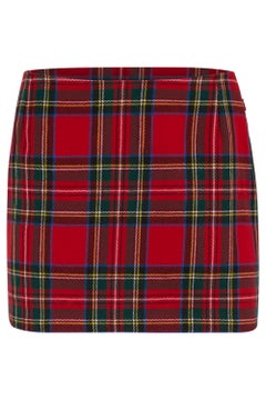 Vintage Dolce & Gabbana F/W 1999 Tartan Mini Denim Skirt