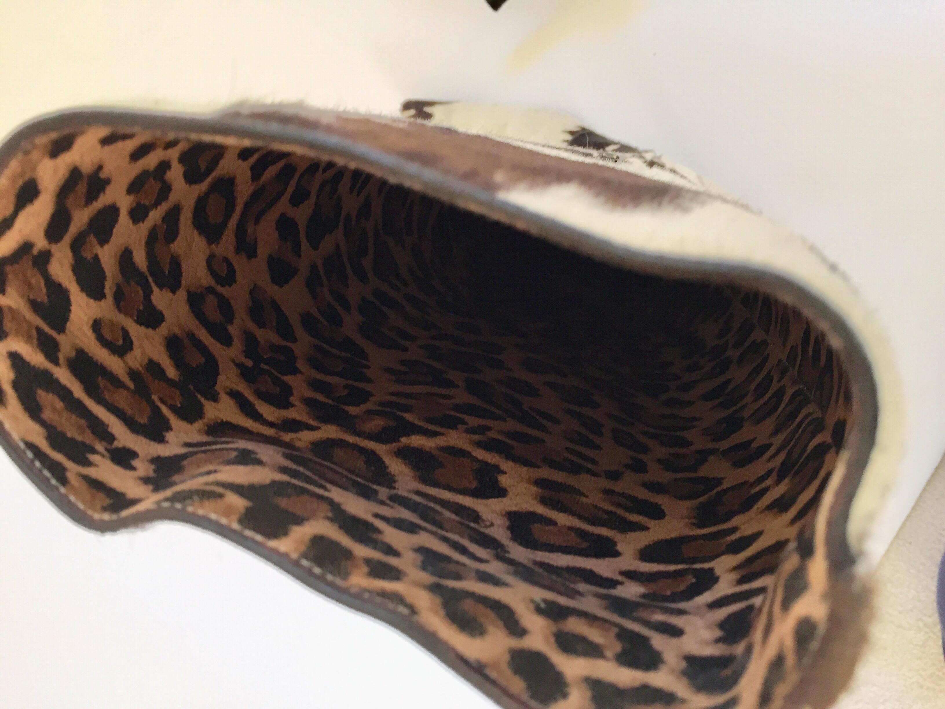 Dolce Gabbana Fitted Boots Animal Print For Sale 3