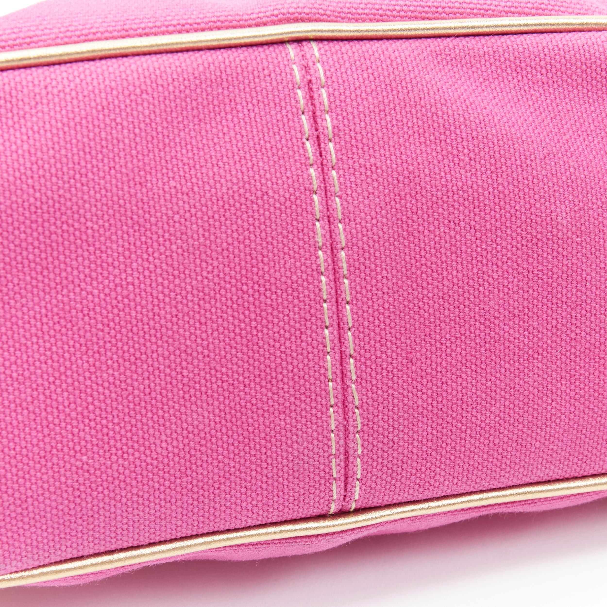 vintage DOLCE GABBANA fuschia pink gold scaled leather underarm shoulder bag 2