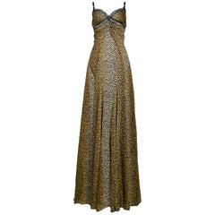 Vintage Dolce and Gabbana Leopard Gown with Train at 1stDibs | vintage ...