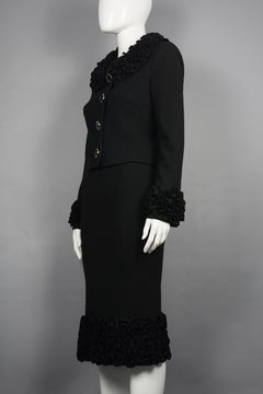 Vintage DOLCE & GABBANA Ruffles Jacket Skirt Suit Ensemble