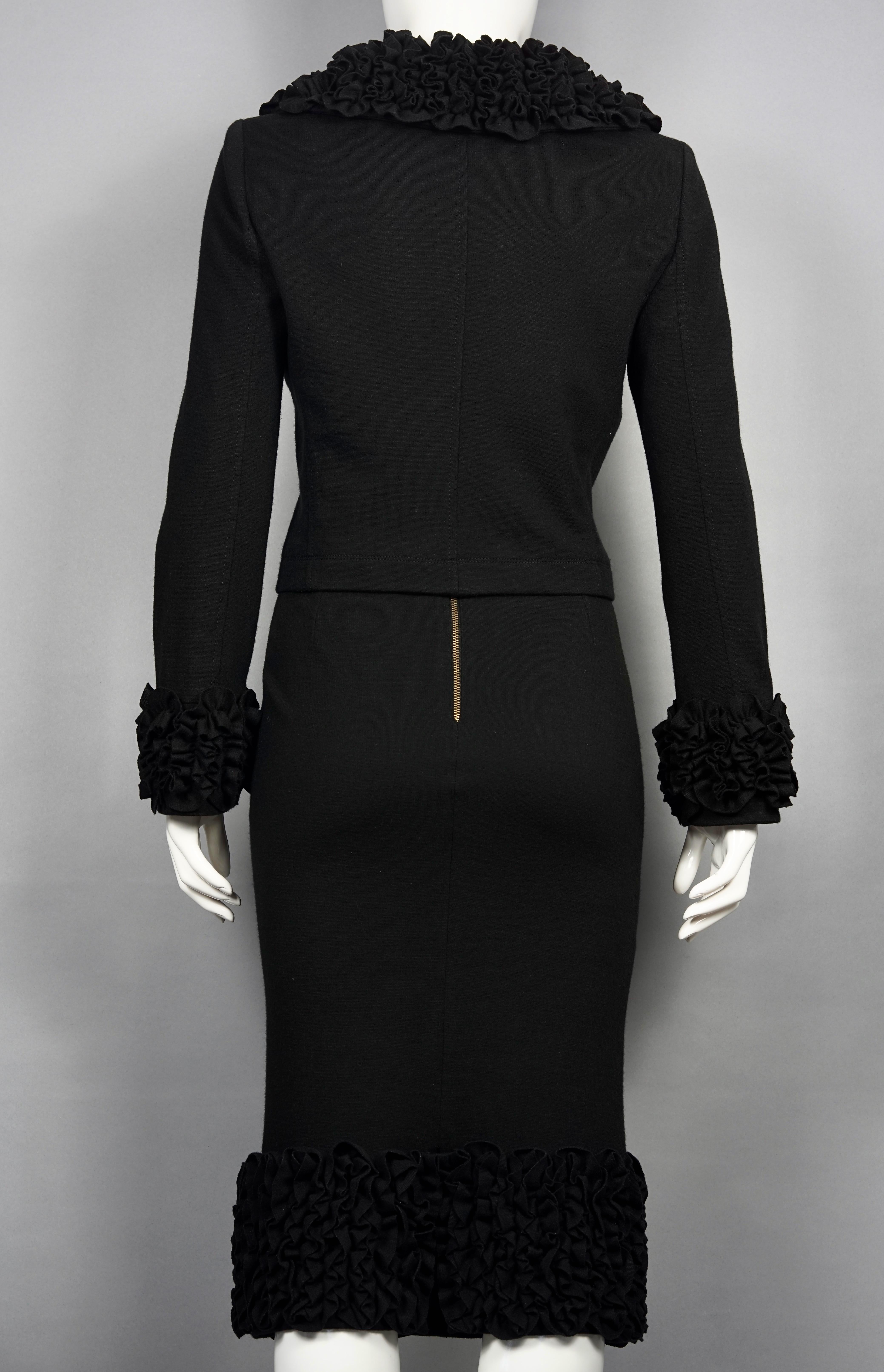 Donna Vintage DOLCE & GABBANA Giacca con volant Gonna Abito Ensemble in vendita
