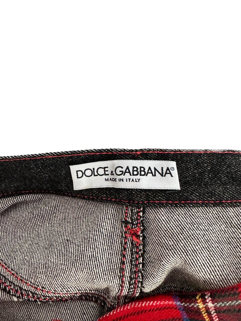 Haut Vintage Dolce & Gabbana D&G 1999 - Pull Zippé Denim - Taille S Vert - Occasion Très Bon état