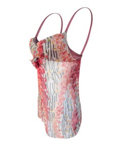 Vintage Dolce & Gabbana runway SS 2004 floral silk cami top