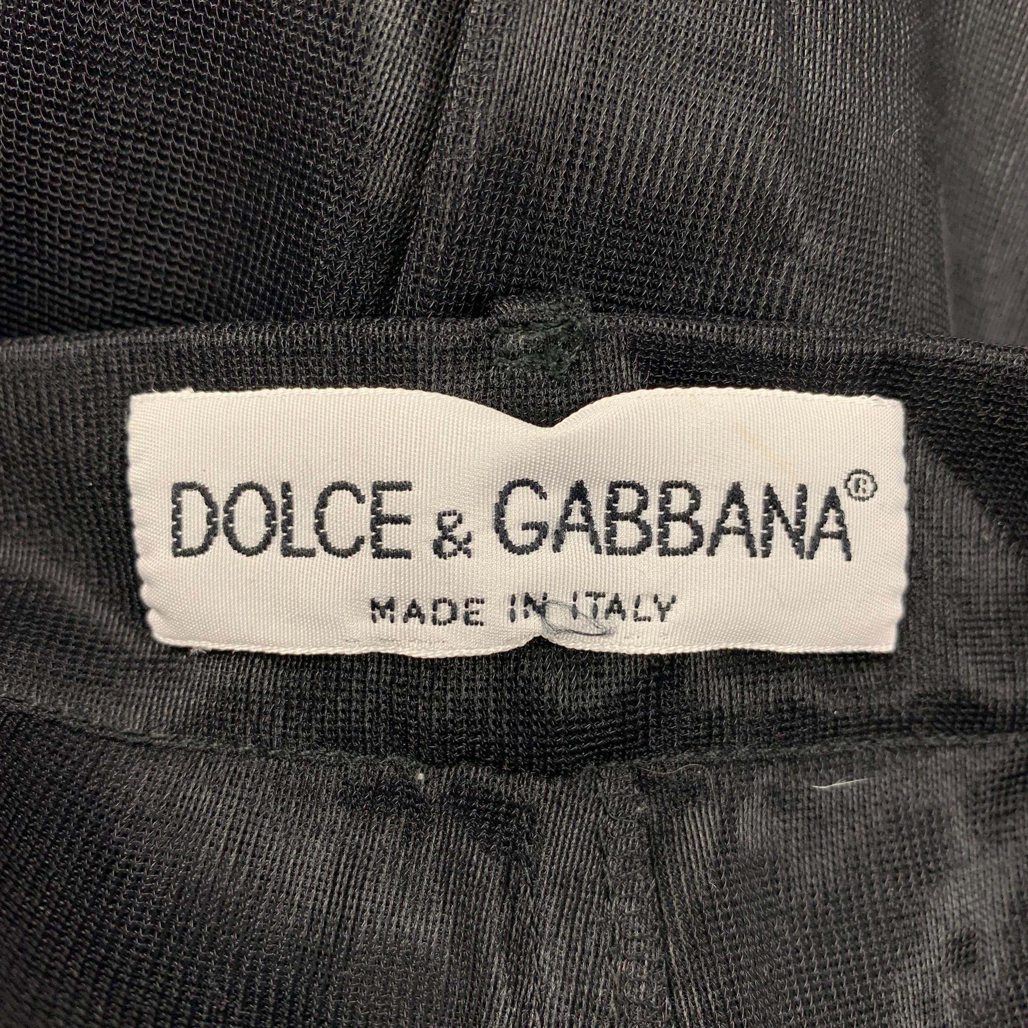 Vintage DOLCE & GABBANA Size 42 Black See-Through Polyamide Peak Lapel Suit 4