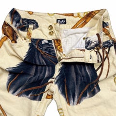Pantalones vintage Dolce & Gabbana  Diseño de impresión de caballo ecuestre