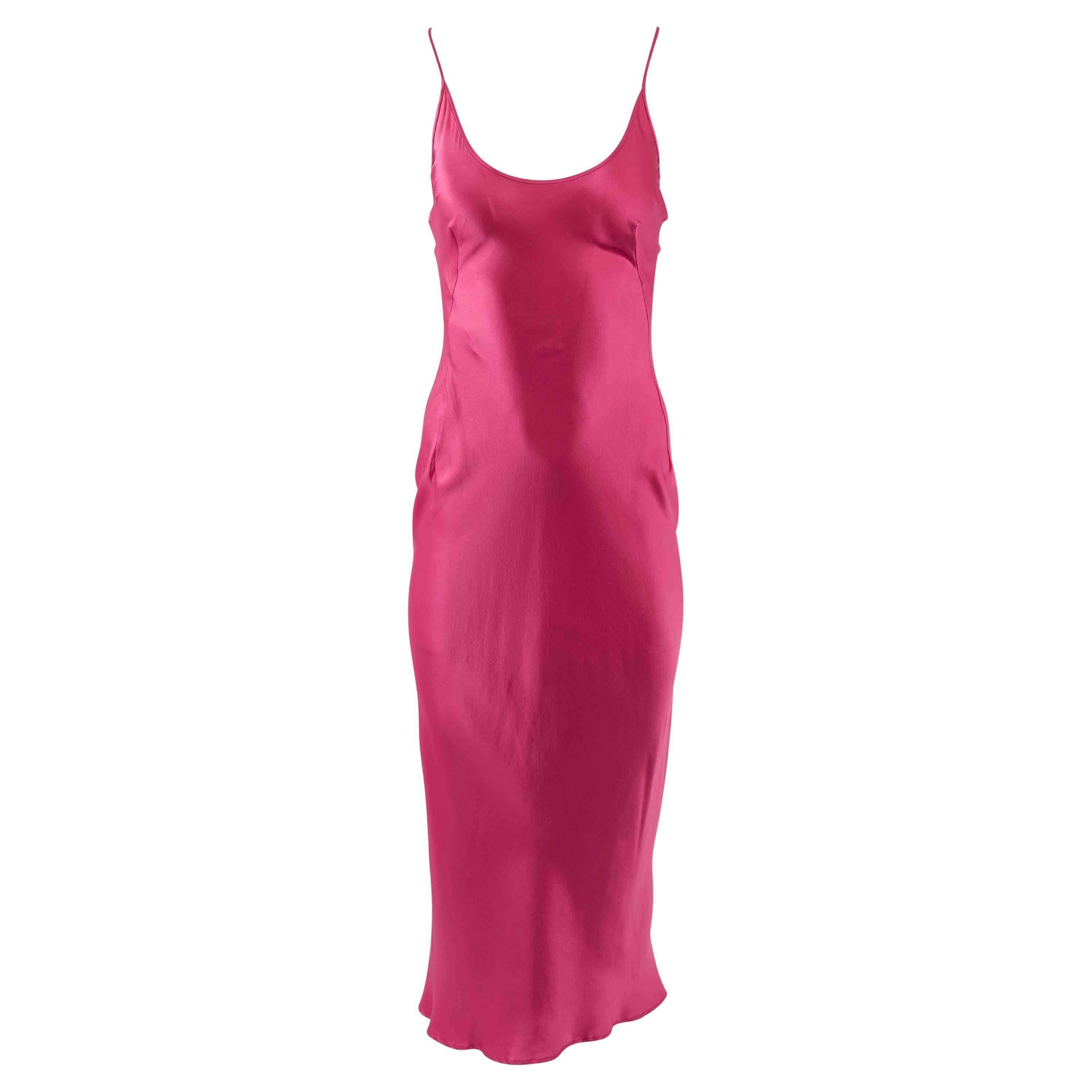 Vintage Dolce&Gabbana Años 90 Vestido de seda rosa