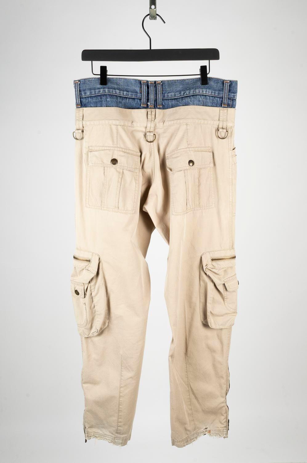 Vintage Dolce&Gabbana Men Cargo Pants Trousers Main Line Size ITA46 (Medium) In Good Condition For Sale In Kaunas, LT