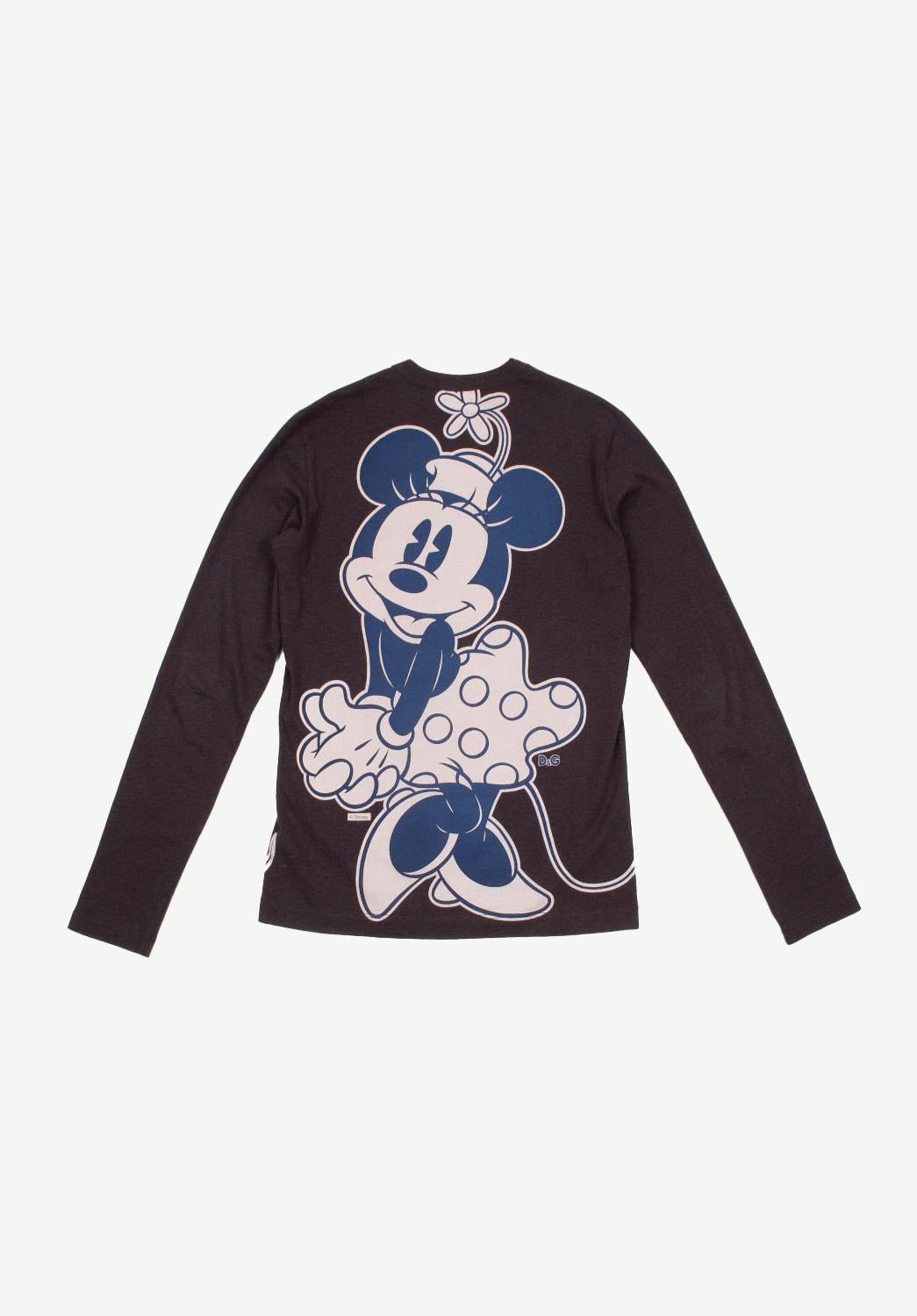 Dolce&Gabbana Minnie Mouse Pulloverhemd für Herren im Used-Look Größe 46IT(M) S133 im Angebot 1