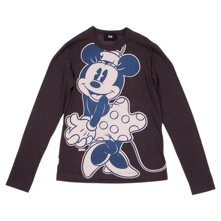 Dolce&Gabbana Minnie Mouse Pulloverhemd für Herren im Used-Look Größe 46IT(M) S133 im Angebot