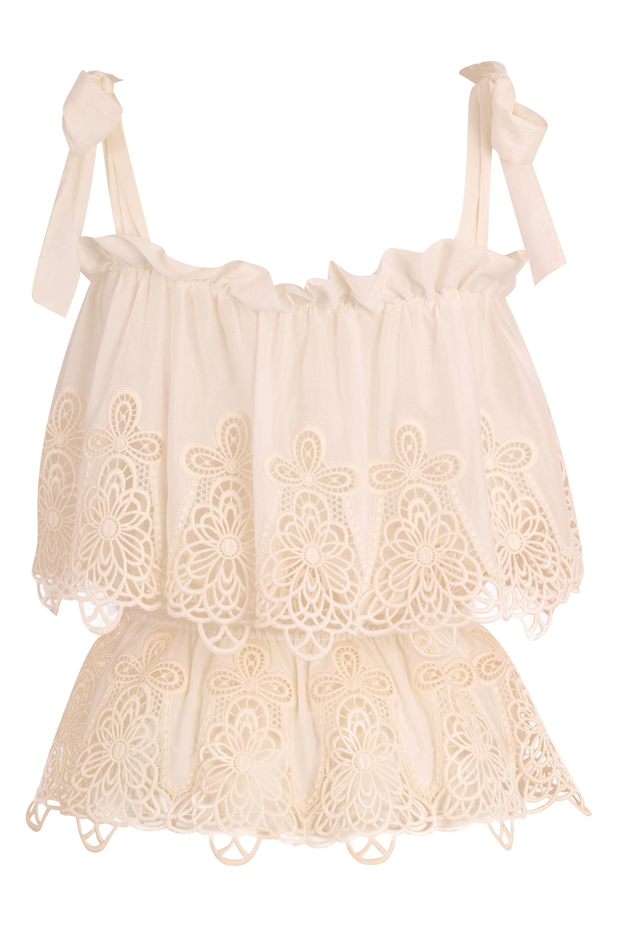 Vintage By Dolce&Gabbana S/S 2011 Weiß Spitze Rock Co ord Set im Zustand „Hervorragend“ im Angebot in London, GB