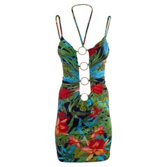 Vintage Dolce&Gabbana Spring/Summer 2005 Tropical Print Mini Dress