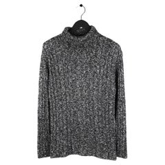 Used Dolce&Gabbana Turtle Neck Men Silver Sweater Size 50IT(M) (S013)