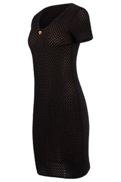 Vintage Dolce&Gabbana Virgin Mary Knit Black Dress