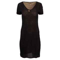 Vintage Dolce&Gabbana Virgin Mary Knit Black Dress