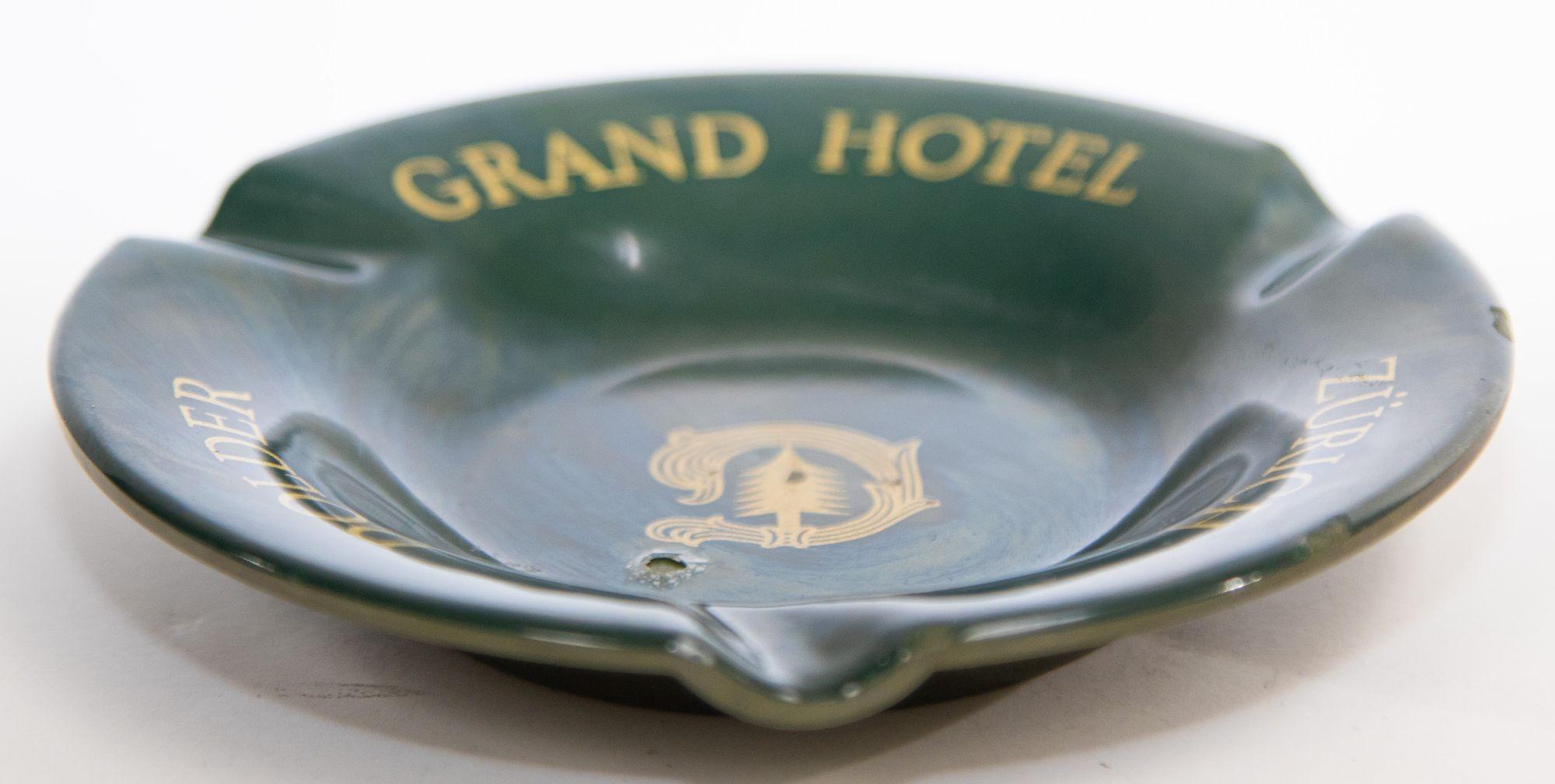 Bakelite Vintage Dolder Grand Hotel Zurich Switzerland Ashtray