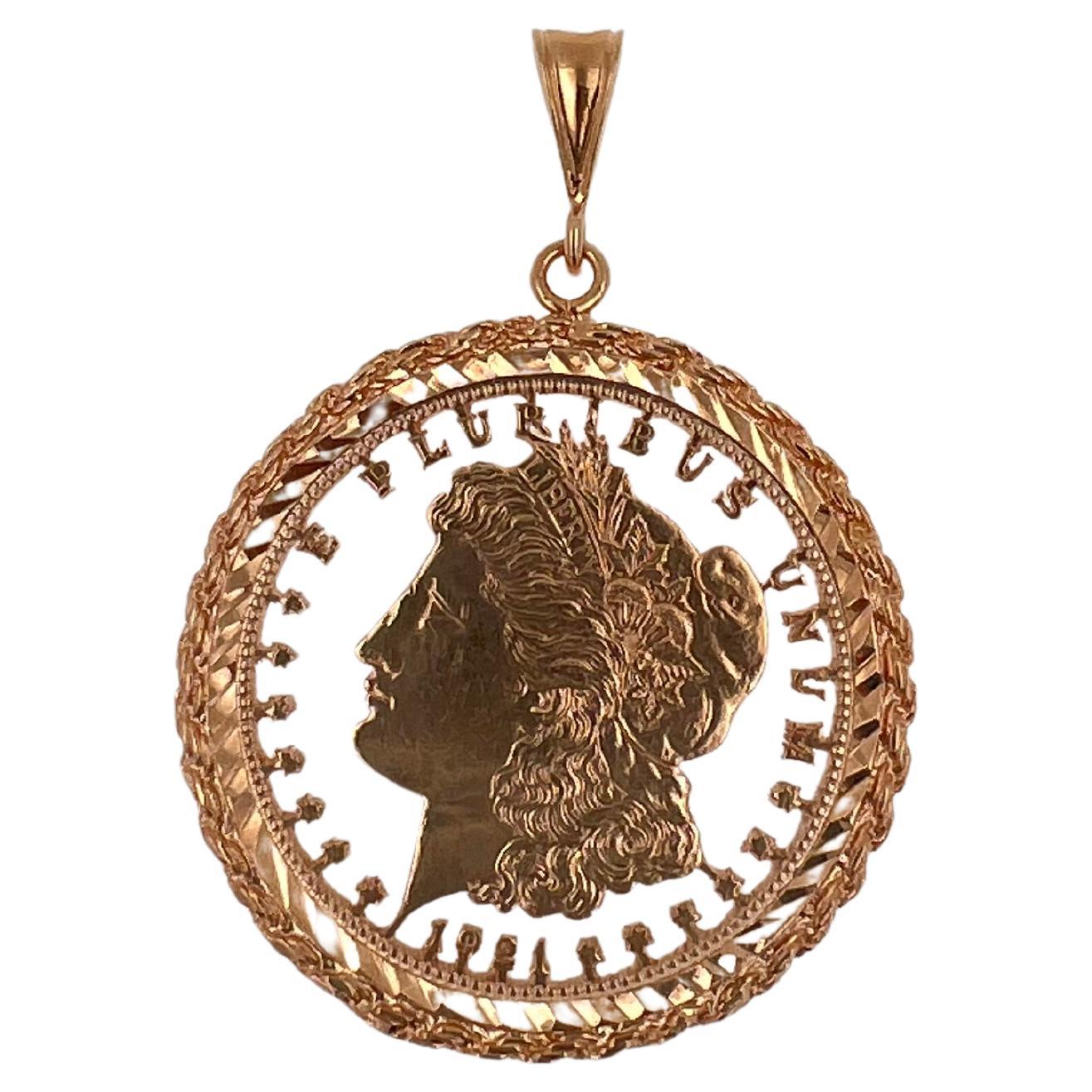 Early Victorian 1851 US Gold Dollar Coin Diamond Vineyard Pendant at 1stDibs gold dollar