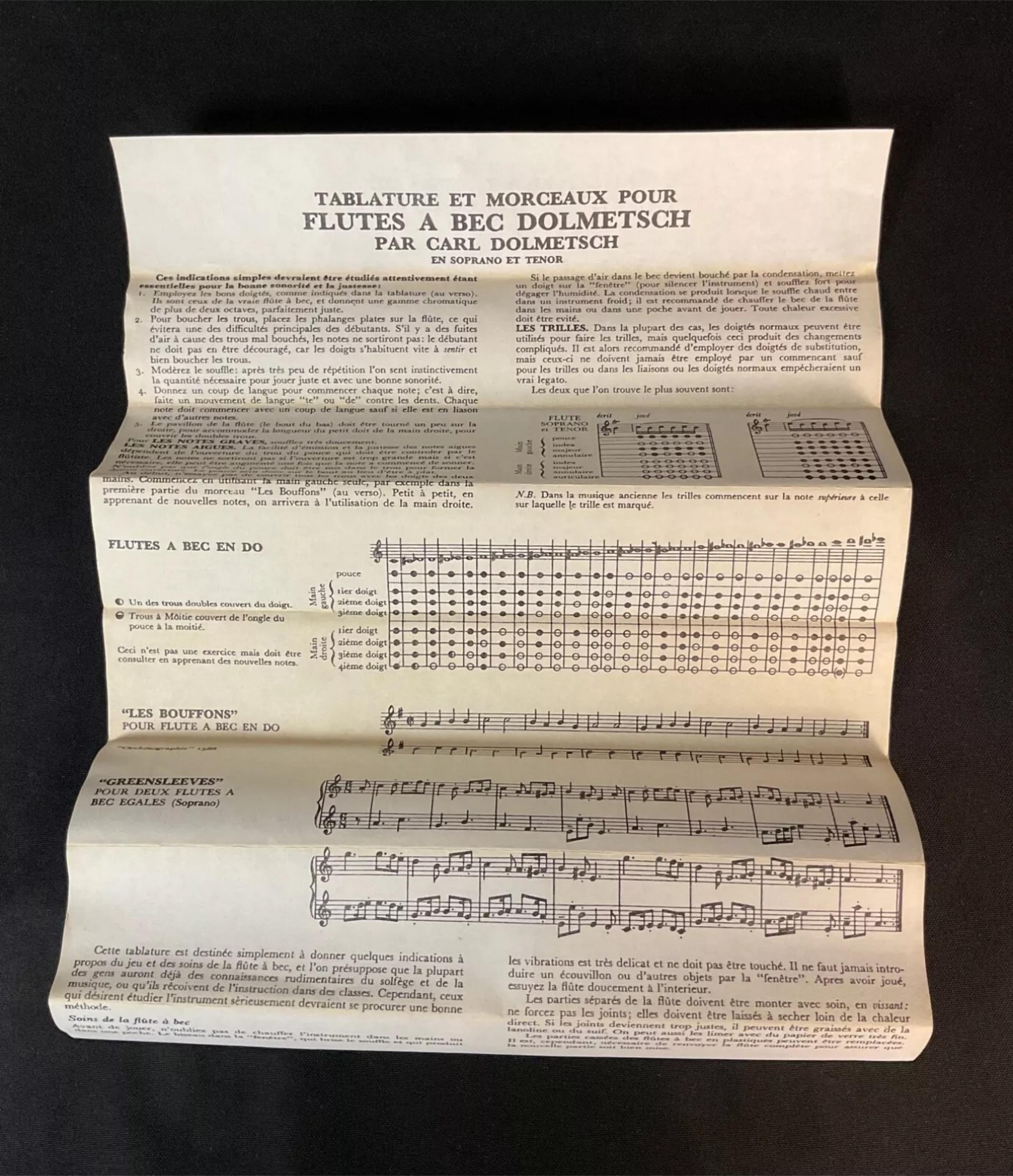 Vintage Dolmetsch Descant Blockflöte, hergestellt in England - 2Y594 im Angebot 2