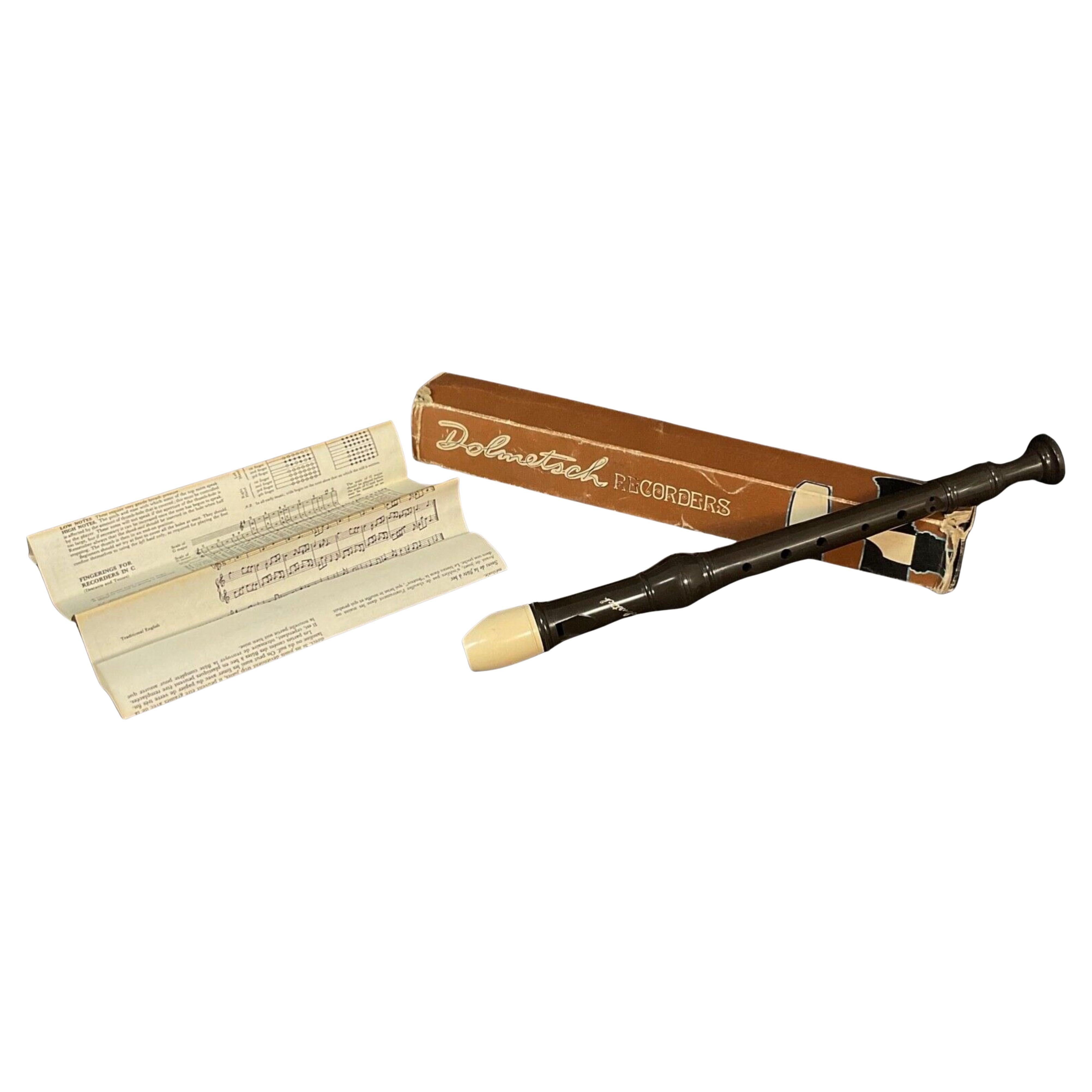 Vintage Dolmetsch Descant Blockflöte, hergestellt in England - 2Y594 im Angebot
