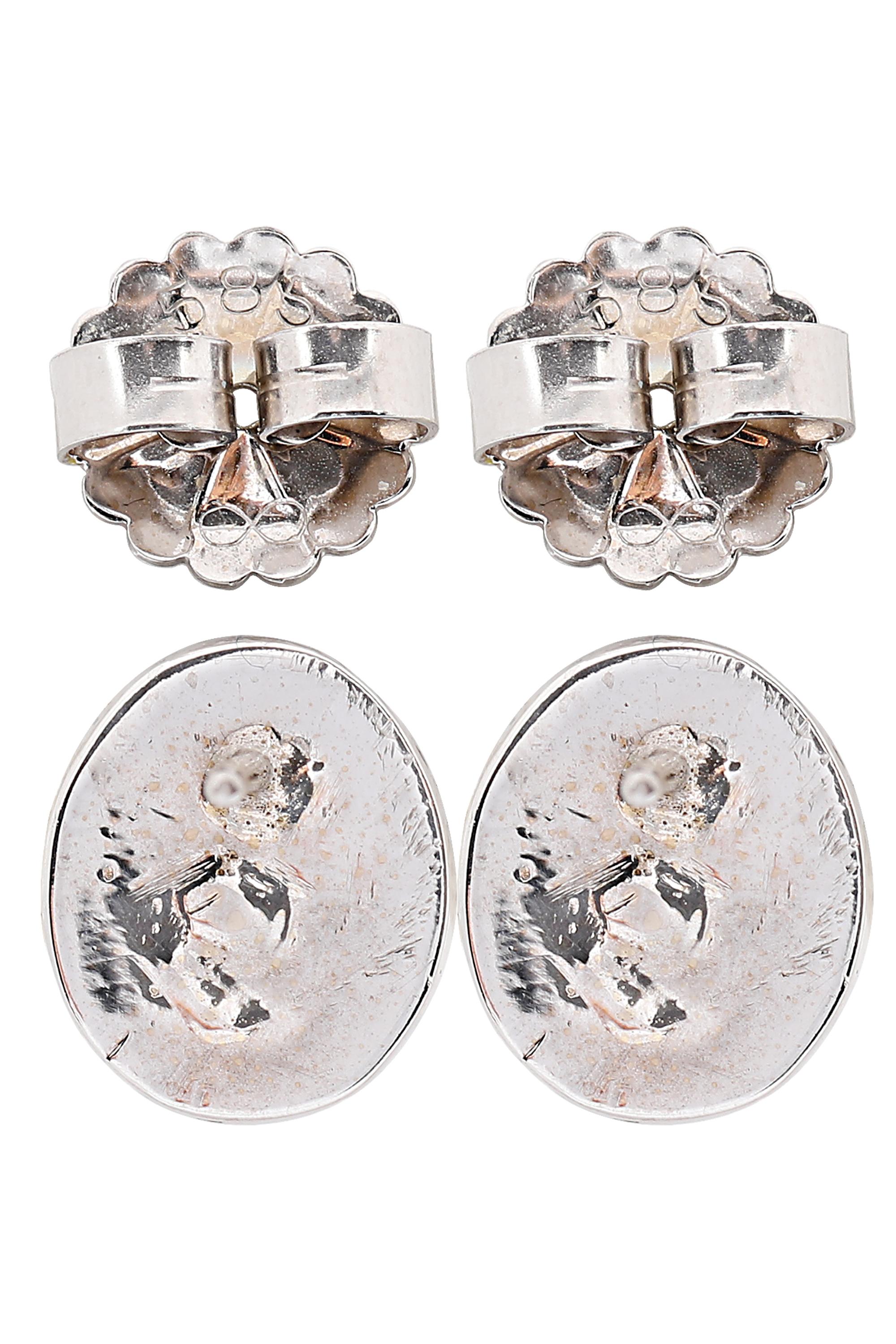 Round Cut Vintage Dome Diamond Cluster Earrings For Sale