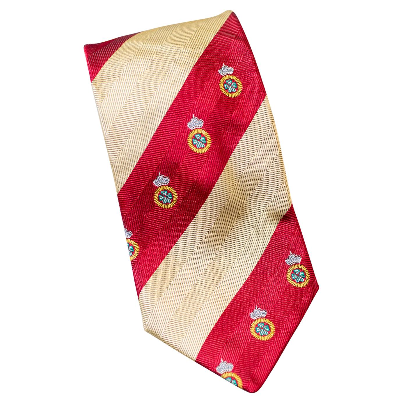 Vintage Domenico Basile all-silk striped tie For Sale