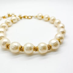 vintage Dominique Aurientis, Paris Baroque Pearl Necklace 1980s