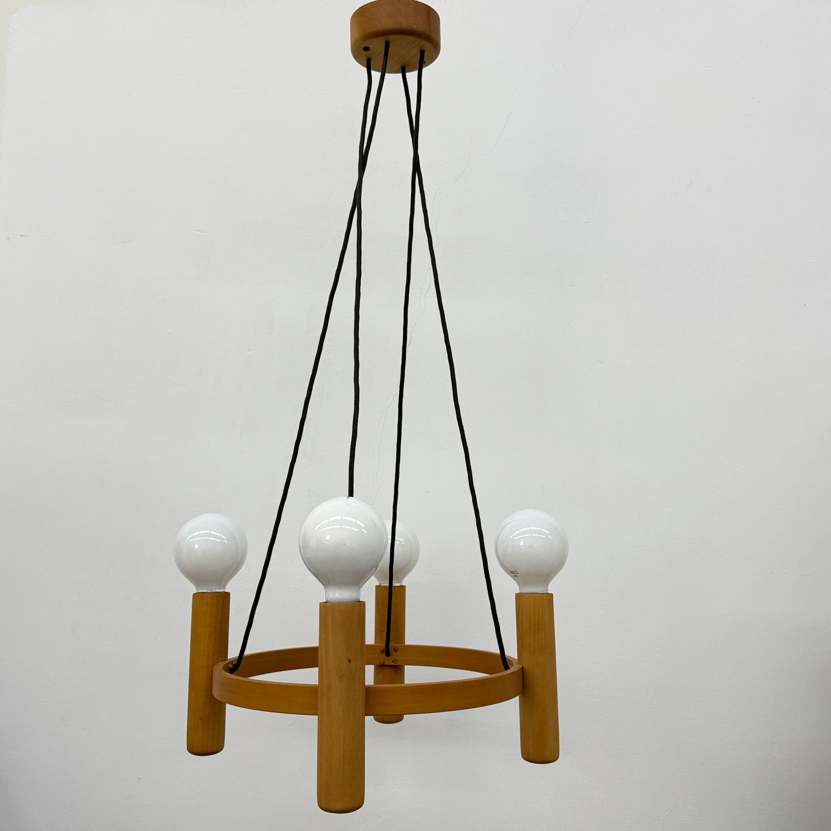 Vintage Domus Danish design hanging lamp chandelier , 1970s For Sale 4