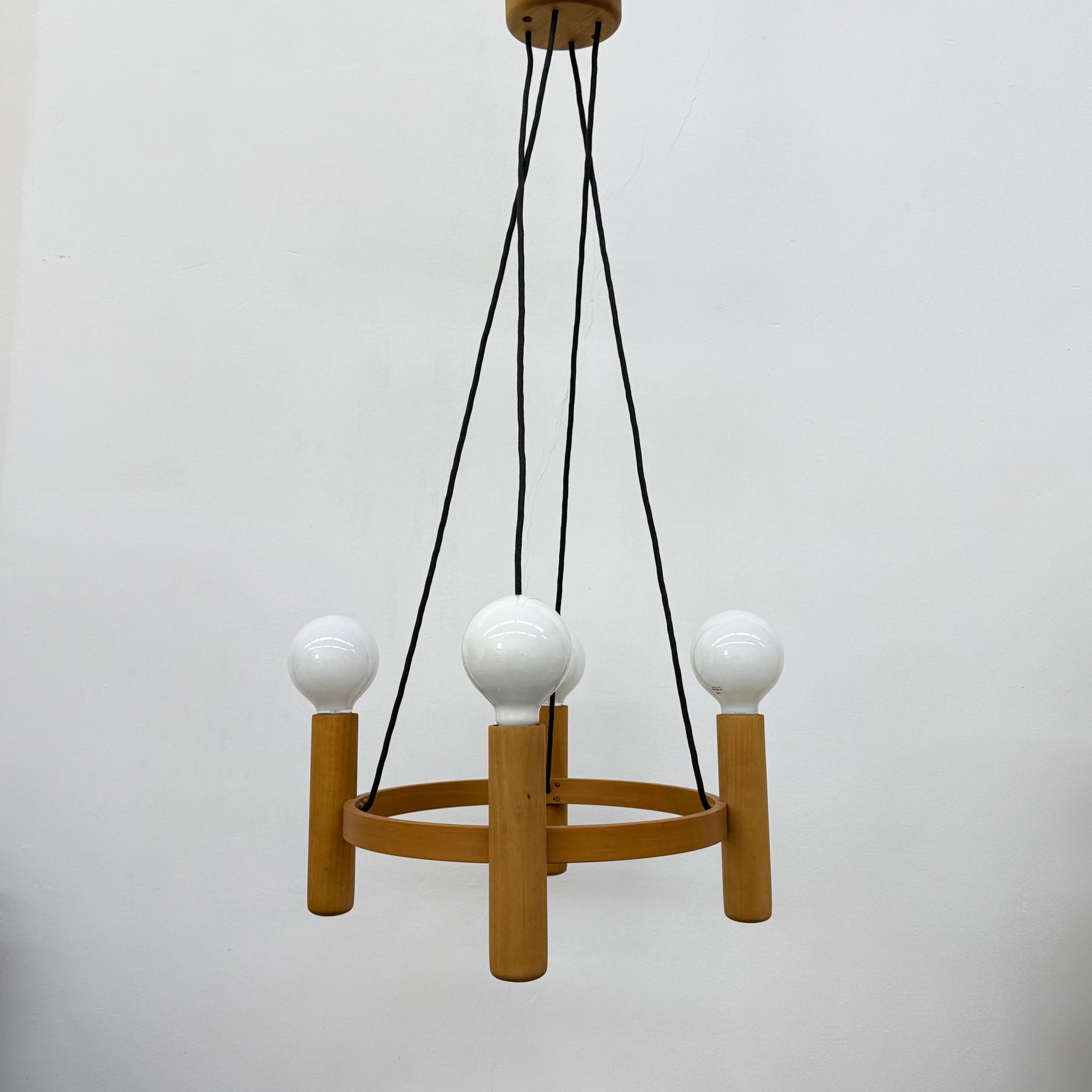 Vintage Domus Danish design hanging lamp chandelier , 1970s For Sale 5