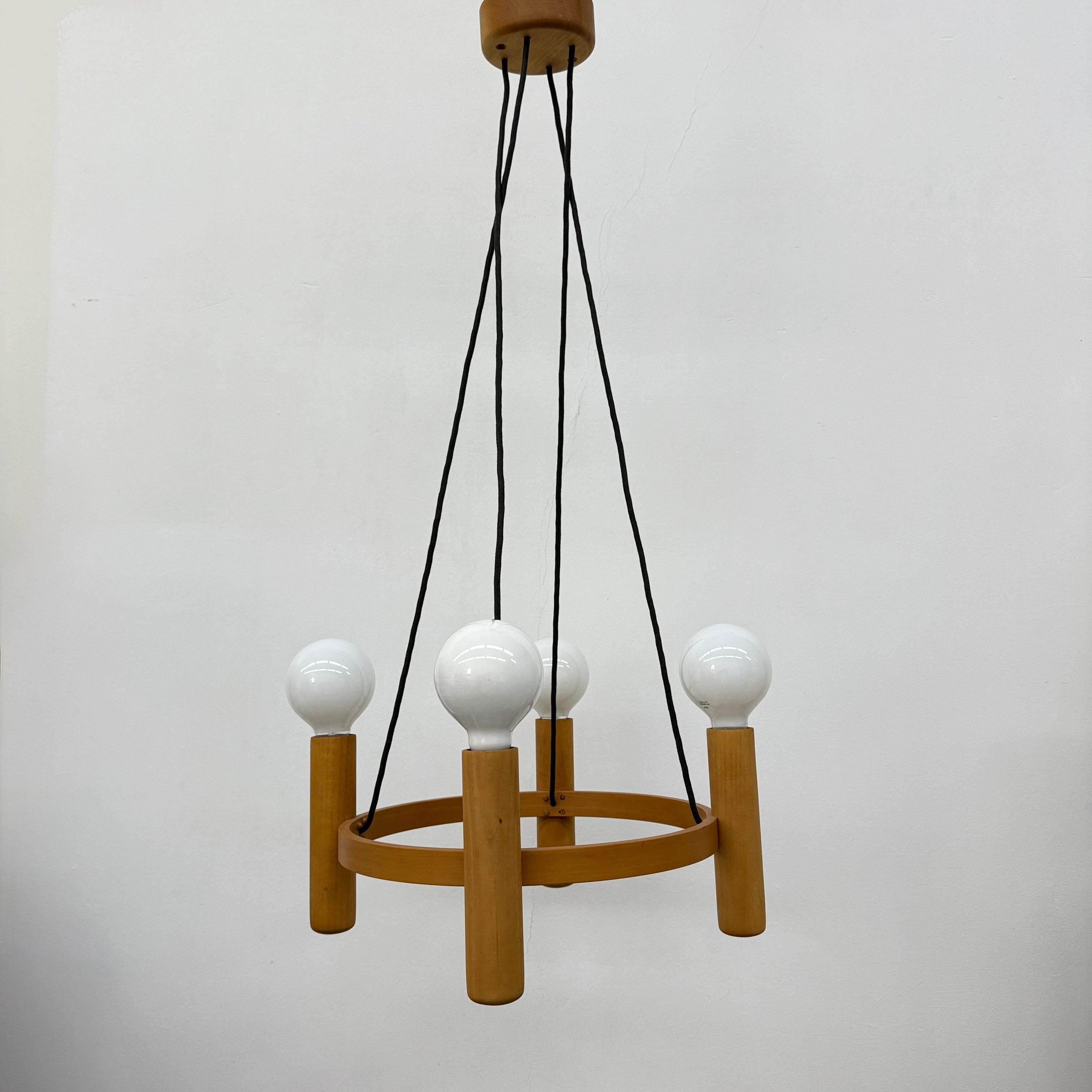 Vintage Domus Danish design hanging lamp chandelier , 1970s For Sale 6