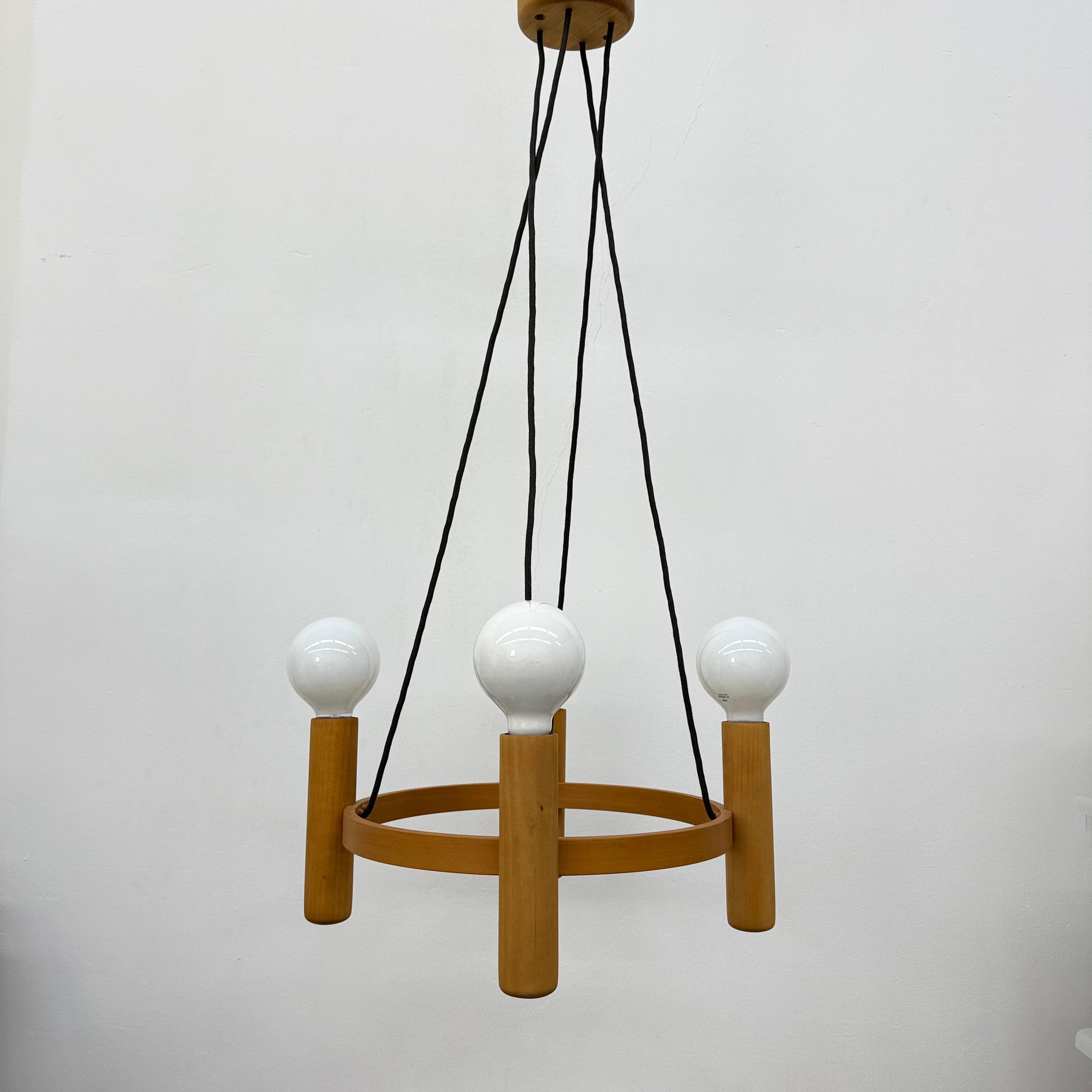 Vintage Domus Danish design hanging lamp chandelier , 1970s For Sale 7