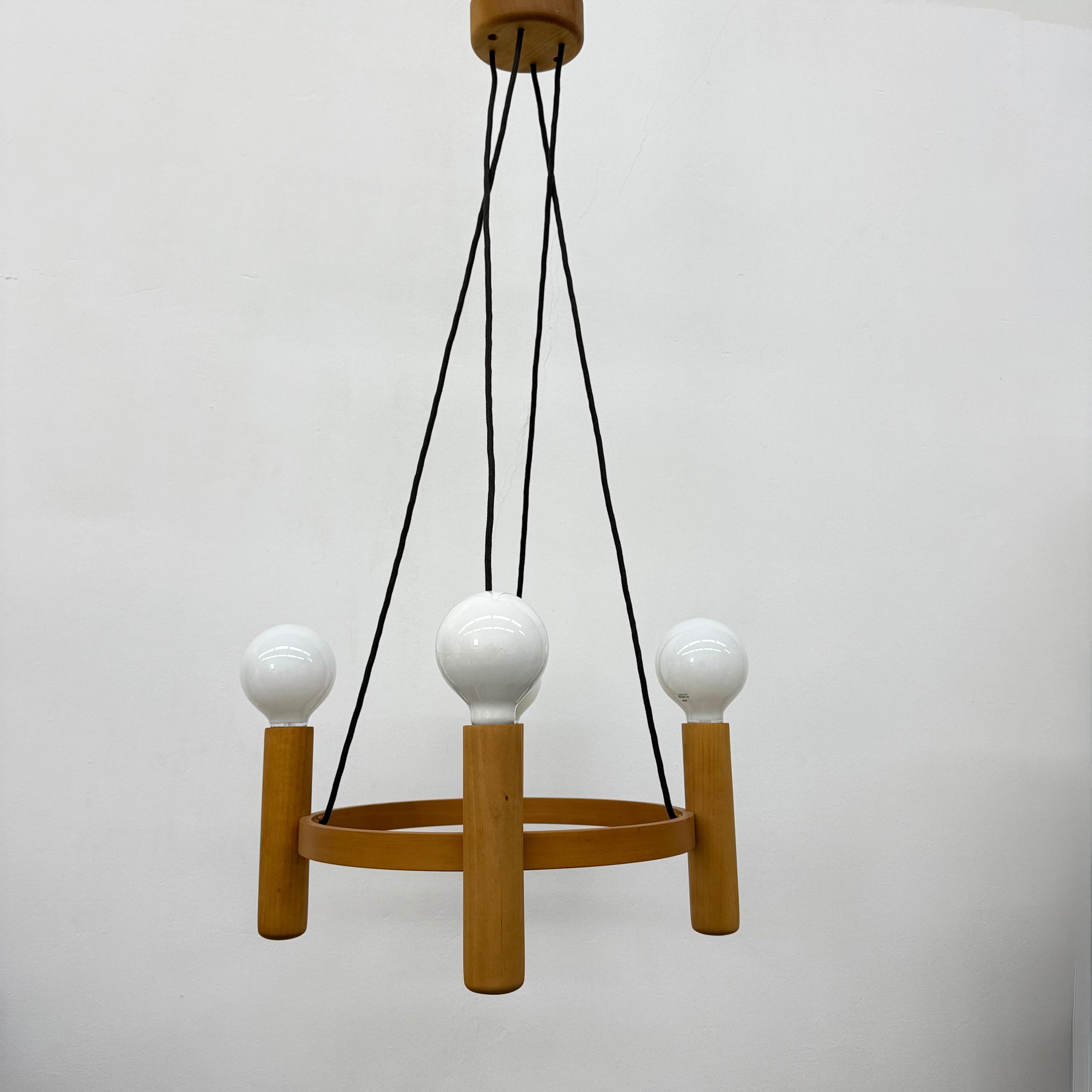 Vintage Domus Danish design hanging lamp chandelier , 1970s For Sale 8