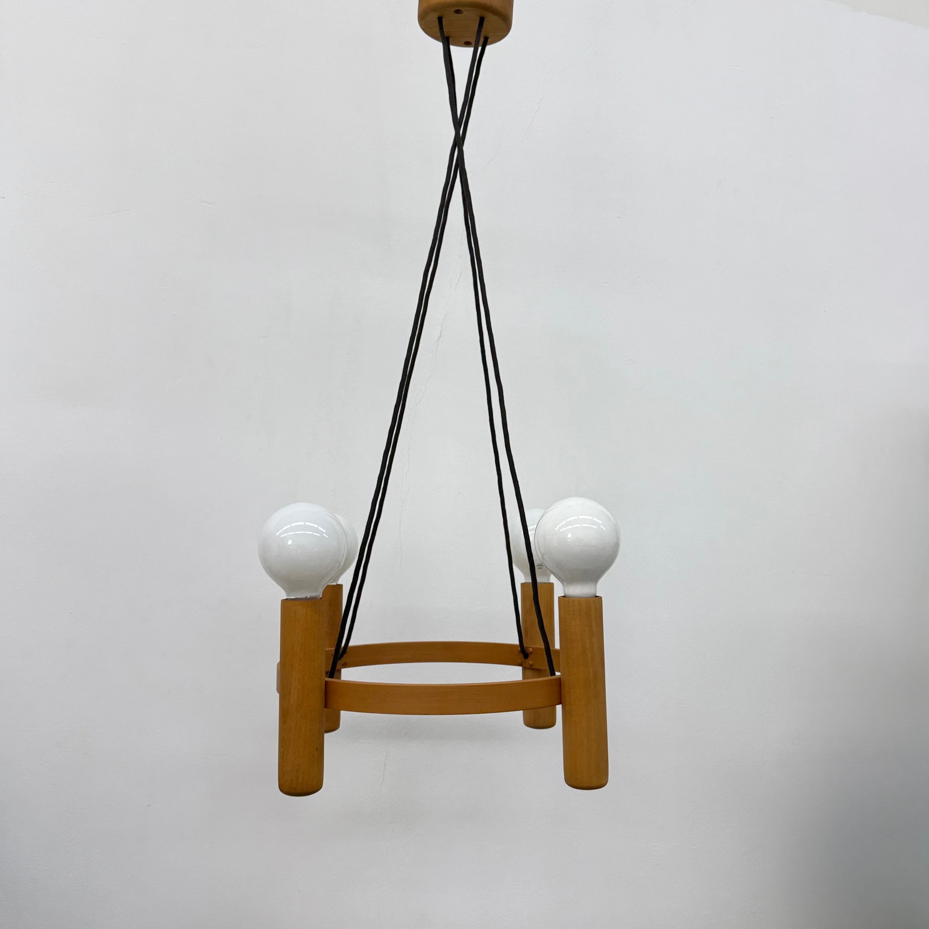 Vintage Domus Danish design hanging lamp chandelier , 1970s For Sale 9