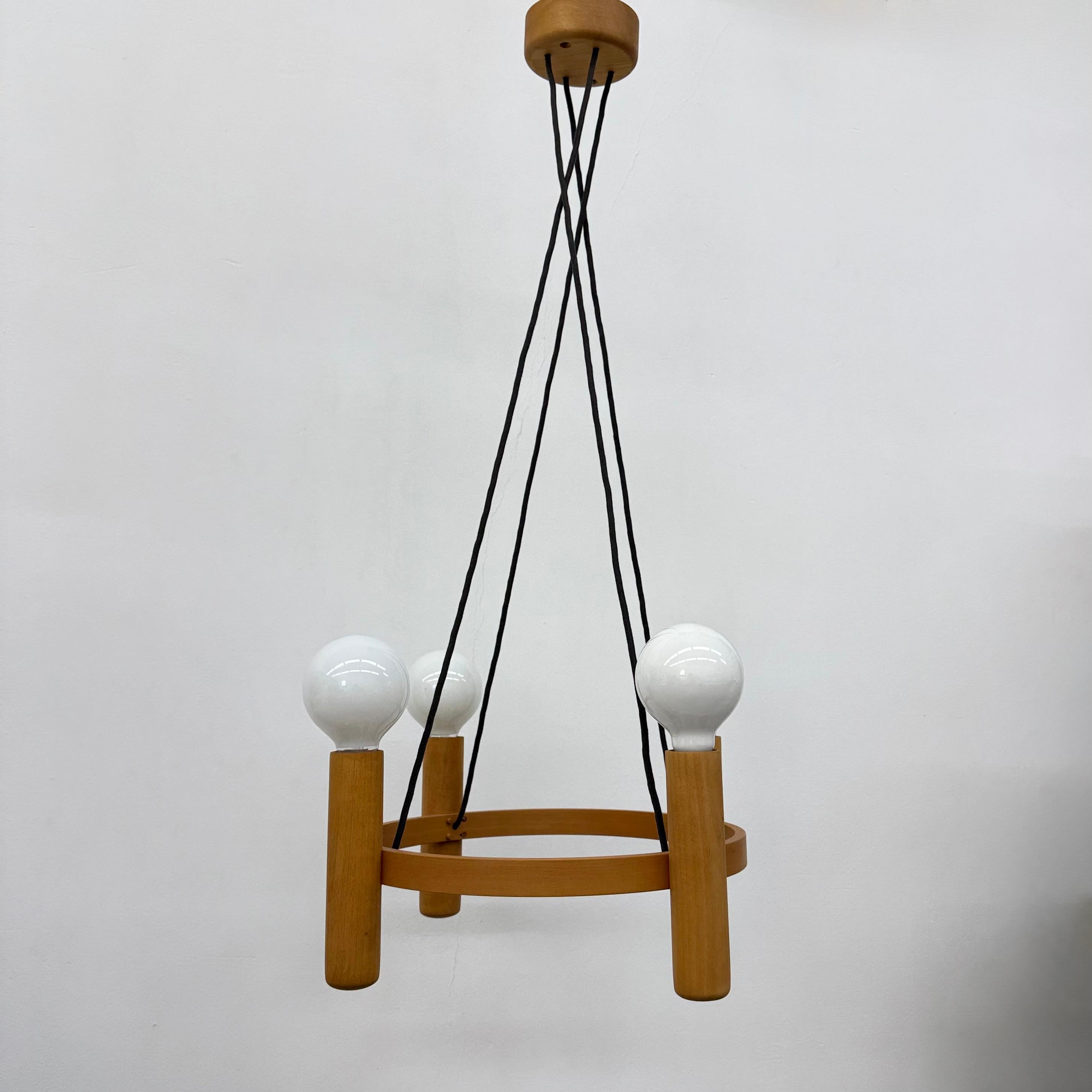 Vintage Domus Danish design hanging lamp chandelier , 1970s For Sale 11