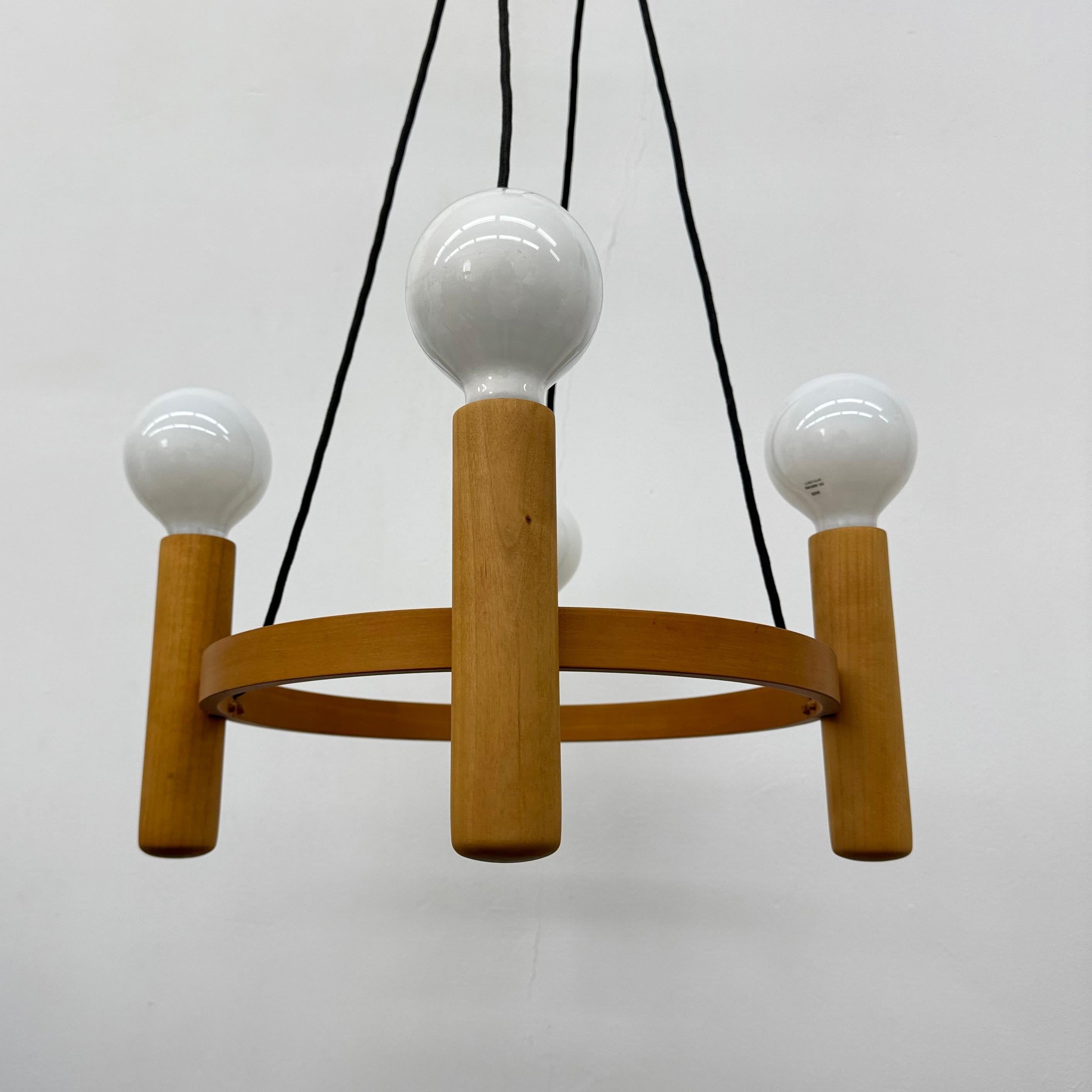 Vintage Domus Danish design hanging lamp chandelier , 1970s For Sale 2