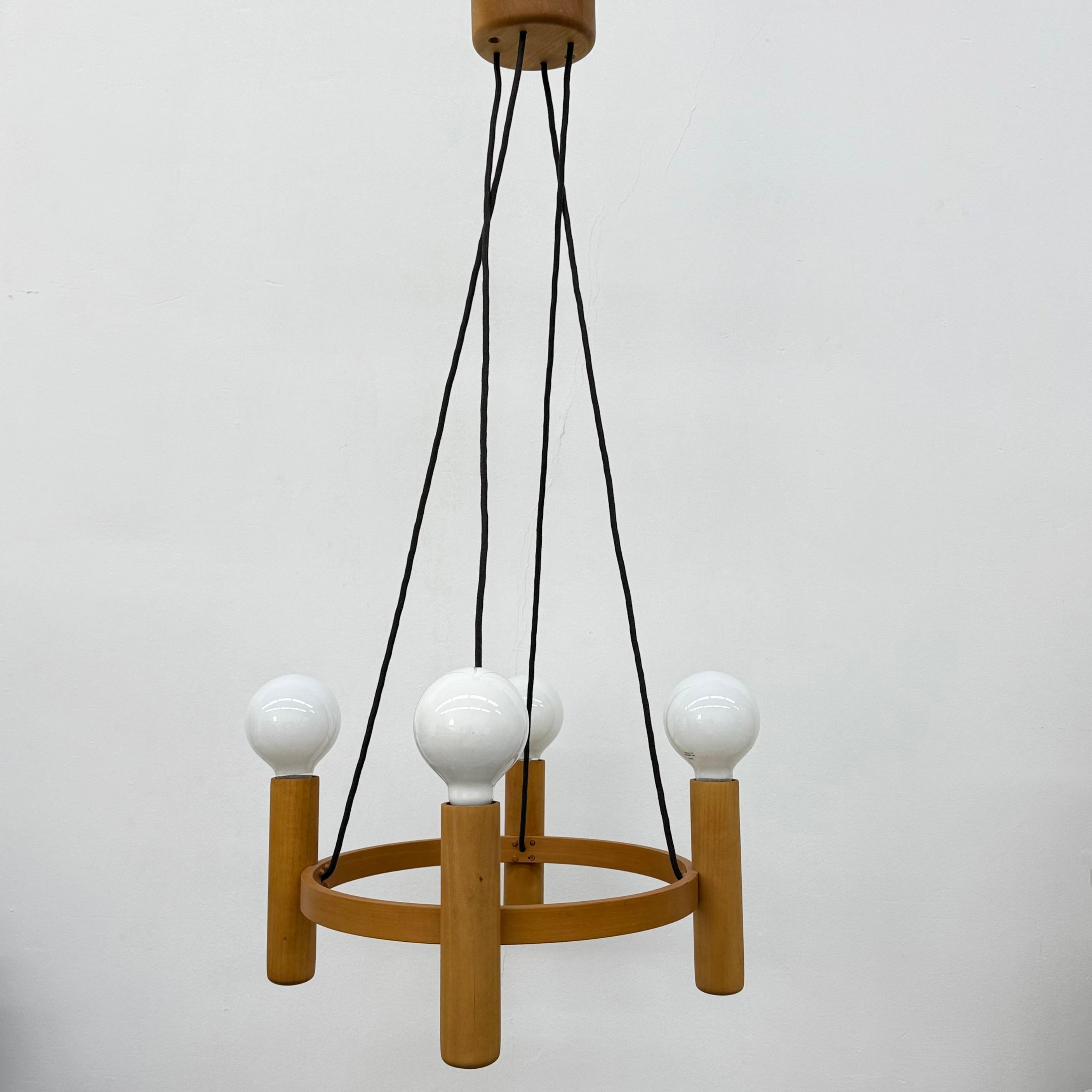Vintage Domus Danish design hanging lamp chandelier , 1970s For Sale 3